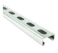 Newhouse Electric Canale puntone in metallo calibro 14 con retro scanalato | Il canale a U in acciaio a mezza scanalatura è pre-zincato e lungo 60 cm | per il massimo supporto con pezzi minimi