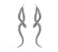 NewHuajiava Orecchini da donna in acciaio inox avvolti a serpentina, personalizzati, alla moda e accattivanti, versatili per feste e uso quotidiano