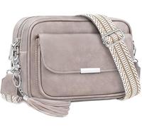 NEWIROVE Borsa Donna Tracolla Media Borsa Pelle Donna PU Borsetta Tracolla Donna, Argilla chiara