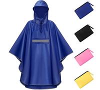 NEWIROVE Mantella Antipioggia Bambino Leggero Impermeabile Con Strisce Riflettenti Unisex Poncho Per Ragazze E Ragazzi