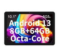 NEWISION Tablet Android, 10 pollici Android 13 Tablet Octa-Core Processore con 8 GB di RAM 64 GB 1TB espandibile, 1280 x 800 IPS HD Touchscreen, 5G WiFi, 6000 mAh batteria, Bluetooth, doppia