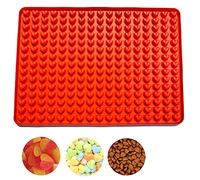 Newk 255 stampi per dolcetti per animali domestici, mini stampo gommoso a forma di cuore per gocce di cioccolato, dolcetti per cani, stampo per caramelle