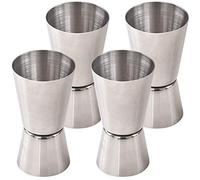 Newk Jigger da cocktail, Jigger da bar in acciaio inossidabile da 25 e 50 ml (set di 4)