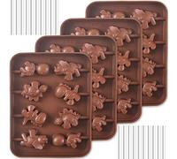 Newk Lollipop, stampo in silicone, 4 confezioni da 8 stampi in silicone per lecca-lecca cioccolato caramelle