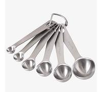 Newk - Set di 6 cucchiai da cucina in acciaio inossidabile per ingredienti secchi e liquidi, 1/8 cucchiaino, 1/4 cucchiaino, 1/2 cucchiaino, 1 cucchiaino, 1 cucchiaino, 1/2 cucchiaio e 1 cucchiaio