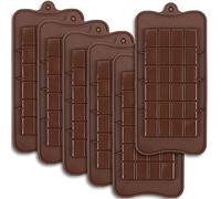 Newk Stampi in silicone per cioccolato, stampi in silicone per caramelle e barrette energetiche, confezione da 6