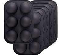 Newk, Stampo in silicone a 6 fori a forma di semi-sfera, 6 confezioni con 6 stampi a mezza sfera per la produzione di bombe di cioccolato, torte, gelatine, budini, mousse a cupola, colore nero