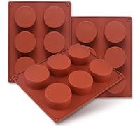 Newk Stampo in silicone cilindrico, 3 confezioni Stampo cilindrico rotondo a 6 cavità per cupcake, sapone fatto a mano, muffin