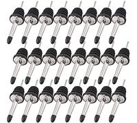 Newk Versatori in Acciaio Inox, 24 Pacchetti di versatori per Bottiglie Classiche con beccuccio Conico e Tappi in Gomma, Adatti per versare liquori, aceto, sciroppo o Oli d'oliva