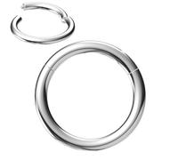 NewkeepsR 1.6mmx10mm titanio incernierato segmento clicker anello senza cuciture del cerchio del naso, orecchino del trago della traversina della cartilagine per le donne