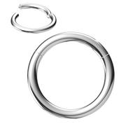 NewkeepsR 1.6mmx8mm titanio incernierato segmento clicker anello senza cuciture del cerchio del naso, orecchino del trago della traversina della cartilagine per le donne