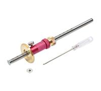 Newkiton - Truschino con rotella professionale con funzione di micro regolazione, 1 rotella con cuscinetto per legno morbido, 1 rotella con bloccaggio per legno duro, 1 cacciavite incluso, rosso