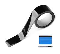 NewL Kit di Attrezzi Gratuito Kit di avvolgimento in Vinile Lucido per Black out Chrome Eliminazione del Rivestimento della Finestra Rifinitura della Porta (5 cm x 9 Metri)