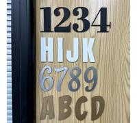 NewL Lettere autoadesive in acrilico personalizzato, per cassette delle lettere, decorazione da parete e porta (nero opaco, 5 cm)