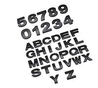 NewL Lettere Metalliche Nere 3D Personalizzate Autoadesive | Altezza 2,5 cm, resistente alle intemperie, antiruggine, superficie opaca, adesivo forte, per cassetta postale targhette nome