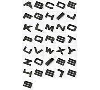 NewL Lettere Metalliche Nere Personalizzate Autoadesive, Altezza 3 cm | Resistente alle intemperie e antiruggine, superficie opaca 3D, forte adesivo, per cassetta postale emblemi targhette nome
