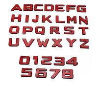 NewL Lettere Metalliche Personalizzate 3D Rosse Autoadesive, Altezza 3 cm | Resistente alle intemperie e antiruggine, con nastro adesivo forte, per auto cassetta postale casa emblema targhetta nome