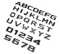 NewL Lettere Metalliche Personalizzate Nero-Argento Autoadesive Altezza 3cm | Resistente alle intemperie e antiruggine, superficie lucida, forte adesivo, per auto cassetta postale emblemi targhette nome