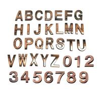 NewL Lettere Personalizzabili in Plastica Galvanizzata Bronzo Altezza 5 cm | Lettere 3D in plastica galvanizzata con superficie lucida anticorrosiva, resistenti alle intemperie per interno ed esterno