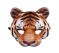 NewL Maschera 3D a mezzo viso per Halloween, feste in maschera, cosplay, costume per donne e uomini (Tigre)