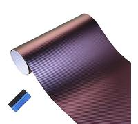 NewL Pellicola adesiva 3D camaleonte in vinile in fibra di carbonio per decorazione della carrozzeria dell'auto (colore da viola a blu, 30 cm x 150 cm)