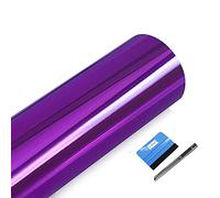 NewL Pellicola adesiva in vinile lucida a specchio, colore viola, senza bolle, fai da te, per auto, bici, motore, carrozzeria, pellicola autoadesiva (30 cm x 150 cm)