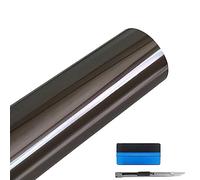 NewL Pellicola adesiva in vinile lucida a specchio, senza bolle, fai da te, per auto, bici, motore, carrozzeria, pellicola autoadesiva Grigio 50cm x 150cm