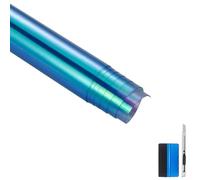 NewL Pellicola Autoadesiva Fanali Cromato Camaleonte 30x120cm Azzurro