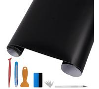 NewL - Pellicola autoadesiva vinilica per auto, colore nero opaco, con rilascio dell’aria, con accessori per l'installazione, 100 x 300 cm