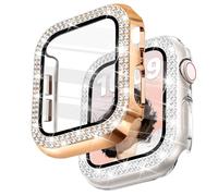 Newlibery Confezione da 2 custodie per orologio con protezione schermo HD, da donna, compatibili con Apple Watch da 40 mm, in policarbonato, protezione completa, per iWatch serie 6/5/4/SE/SE2/SE3