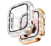 Newlibery Confezione da 2 custodie per orologio con protezione schermo HD, da donna, compatibili con Apple Watch da 40 mm, in policarbonato, protezione completa, per iWatch serie 6/5/4/SE/SE2/SE3