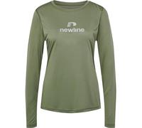 Newline nwlBEAT LS Tee Woman, Maglietta Donna, Verde Profondo LICHENE, 2XL