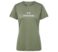 Newline nwlBEAT Tee Woman, T-Shirt Donna, Verde Profondo LICHENE, S