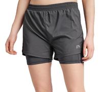 Newline WOMEN 2-IN-1 RUNNING SHORTS Shorts XS Grigio