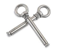 newlng Bulloni di Espansione M8 x100mm 304 Acciaio Inossidabile Vite Espansione Ancoraggio Anello Bullone Occhiello Vite ad Espansione con Bullone ad Anello 2 pz