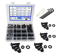 newlng M2 M3 M4 M5 Set di viti e dadi con Rondelle 1180 Pezzi Acciaio al Carbonio Set di dadi e bulloni Nero Viti a Sei Pans Hollow Esagonale Assortimento Kit