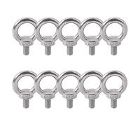 newlng M5X10 Golfari Bullone ad Occhiello Acciaio inossidabile 304 per Sollevamento Filettatura Maschio ad Anello Bullone a Occhiello Viti Macchina Spalla 10PZ