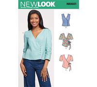 NewLook N6601 - Cartamodello per top da donna, colore: bianco, vari