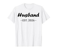 Newlywed Marriage Quote Minimalist Simple Husband EST 2026 Maglietta