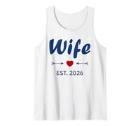 Newlywed Marriage Quote Minimalist Simple Wife EST 2026 Canotta