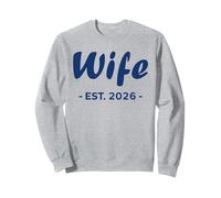 Newlywed Marriage Quote Minimalist Simple Wife EST 2026 Felpa