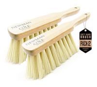 Newman & Cole - Spazzole a mano in legno naturale - Scegli tra spazzola dura dura o morbida con setole naturali o sintetiche (2 x spazzola sintetica morbida)