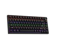 Newmen GM326 - Tastiera meccanica 75% per cento, mini tastiera meccanica da gioco retroilluminata con funzione hot swap, 82 tasti, anti-ghosting, compatta, nera, per PC, Win Mac, interruttore rosso