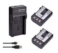 Newmowa NB-2L Batteria (2 pezzi) e USB Caricabatterie Kit per Canon NB-2L | Compatibile con Canon NB-2L NB-2LH BP-2L5 e Canon DC301 DC310 DC320 DC330 DC410 DC420 Elura 40 50 60 70 80 85 90 EOS 350D