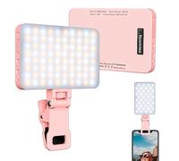 Newmowa Selfie Light, luce ricaricabile con clip per telefono con sensore di luce intelligente per telefono/laptop/fotocamera, 3 modalità di illuminazione per TikTok/trucco/Selfie/videoconferenza