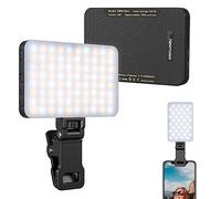 Newmowa Selfie Light, luce ricaricabile con clip per telefono con sensore di luce intelligente per telefono/laptop/fotocamera, 3 modalità di illuminazione per TikTok/trucco/Selfie/videoconferenza