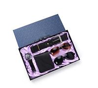 NEWNAN Set di confezioni regalo da uomo con doppi occhiali da sole, orologio al quarzo, cintura, portafoglio, set da 5 pezzi