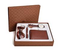 NEWNAN Set regalo aziendale Occhiali alla moda Orologio al quarzo Portafoglio multi-card Confezione regalo aziendale per la festa del papà