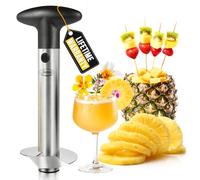 Newness Focus on Stainless Steel Newness Acciaio Inossidabile Ananas Affettatrice, Ananas Professionale Ananas Core Remover Strumento per la Casa e la Cucina con Lama Affilata