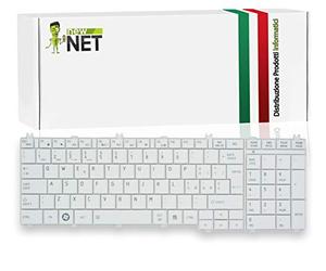 NewNet Keyboards - Tastiera Italiana Compatibile per Notebook 0KN0-Y32IT02 0KN0-Y32IT03 6037B0048012 9Z.N4WSU.00E MP-09M86I06930 MP-09N16I0-528 NSK-TN0SU 0E PK130CK1A08 V114302CK1 IT Bianco